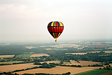 Ballonfahrt über dem Lande